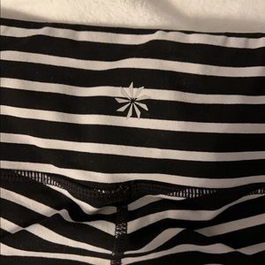 Athleta striped crop leggings - size small